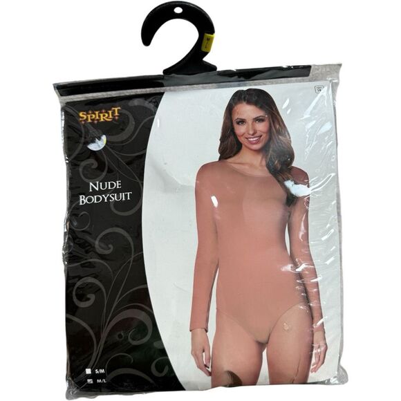 NWT Womens Spirit Halloween Nude Colored Long Sleeve Bodysuit - Sz M/L - Picture 3 of 3
